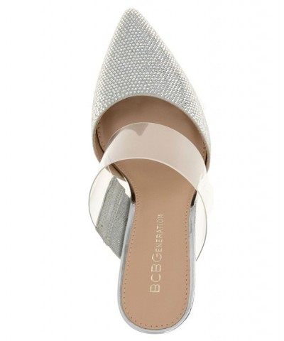 Women's Harnie Mule Pump Silver $52.36 Shoes