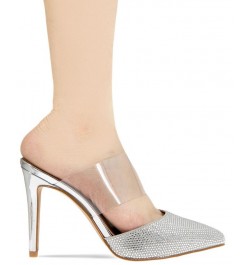 Women's Harnie Mule Pump Silver $52.36 Shoes