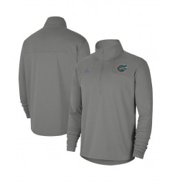 Men's Gray Florida Gators 2021 Coaches Top Performance Half-Zip Jacket $29.40 Jackets