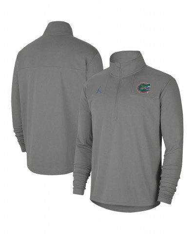 Men's Gray Florida Gators 2021 Coaches Top Performance Half-Zip Jacket $29.40 Jackets