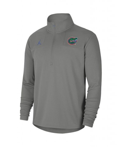 Men's Gray Florida Gators 2021 Coaches Top Performance Half-Zip Jacket $29.40 Jackets