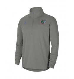 Men's Gray Florida Gators 2021 Coaches Top Performance Half-Zip Jacket $29.40 Jackets