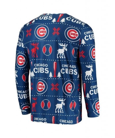 Men's Royal Chicago Cubs Ugly Pajama Sleep Set $38.49 Pajama