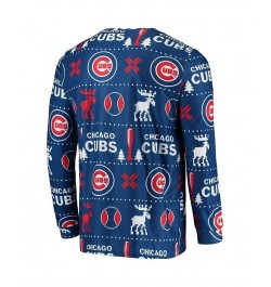 Men's Royal Chicago Cubs Ugly Pajama Sleep Set $38.49 Pajama