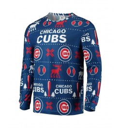 Men's Royal Chicago Cubs Ugly Pajama Sleep Set $38.49 Pajama