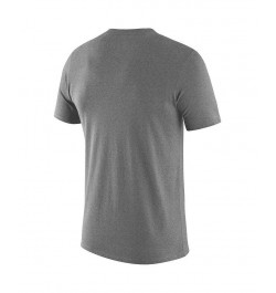 Men's Heathered Gray Texas Longhorns Retro Football Lockup Legend Performance T-shirt $26.99 T-Shirts