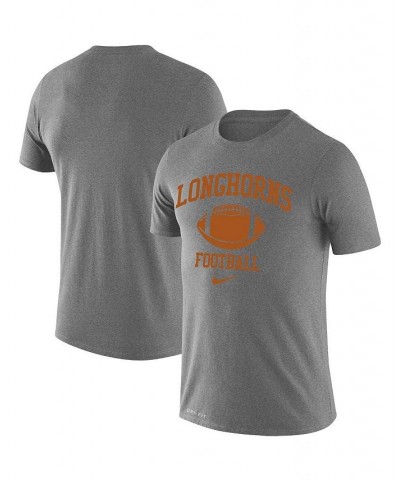 Men's Heathered Gray Texas Longhorns Retro Football Lockup Legend Performance T-shirt $26.99 T-Shirts