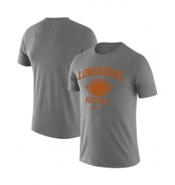 Men's Heathered Gray Texas Longhorns Retro Football Lockup Legend Performance T-shirt $26.99 T-Shirts