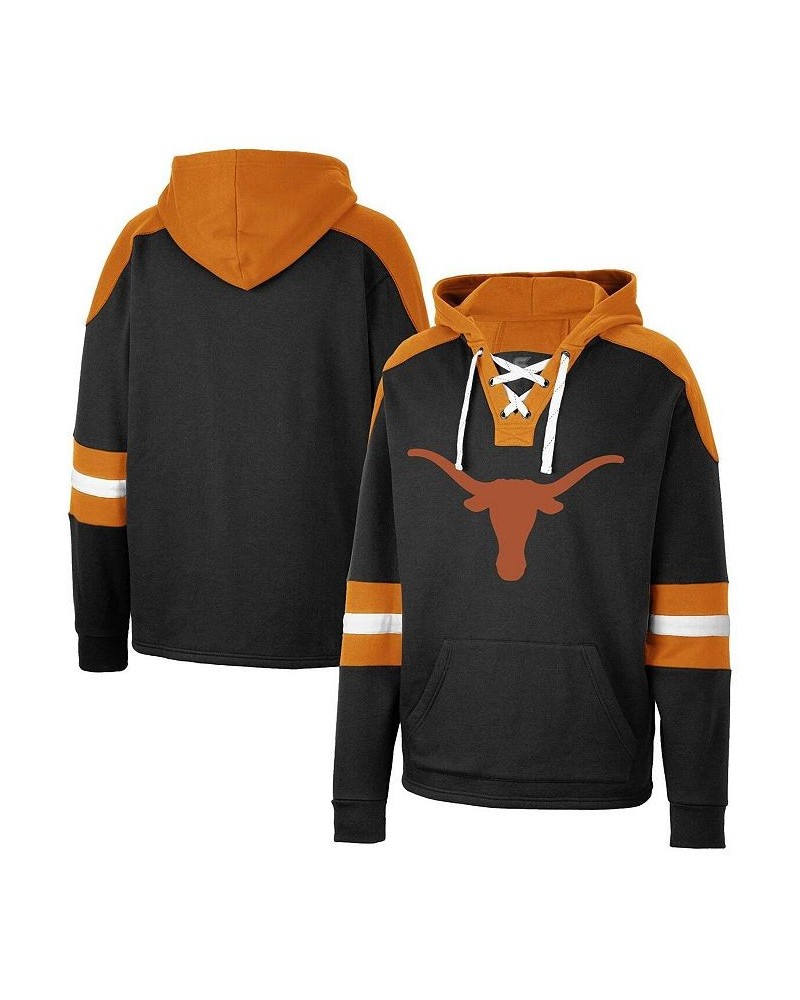 Men's Black Texas Longhorns Lace-Up 4.0 Pullover Hoodie $32.25 Sweatshirt