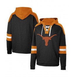 Men's Black Texas Longhorns Lace-Up 4.0 Pullover Hoodie $32.25 Sweatshirt