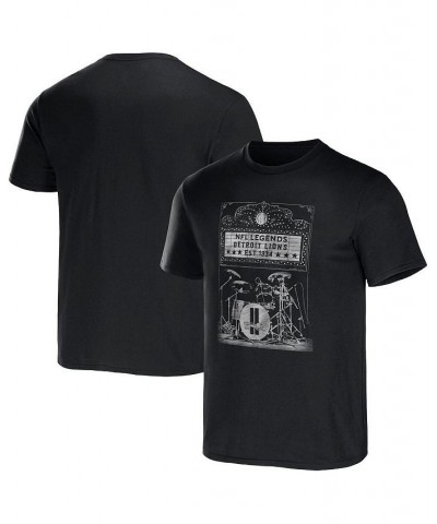 Men's NFL x Darius Rucker Collection by Black Detroit Lions Band T-shirt $19.43 T-Shirts