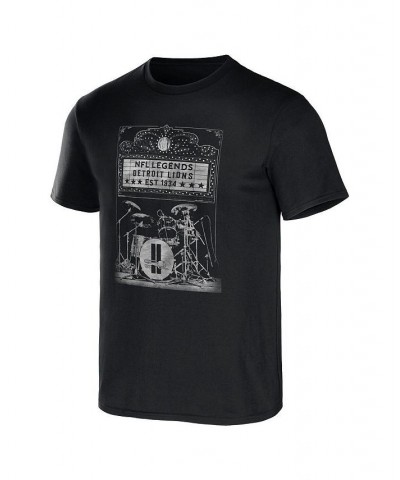 Men's NFL x Darius Rucker Collection by Black Detroit Lions Band T-shirt $19.43 T-Shirts