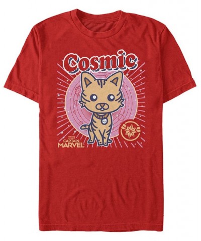 Marvel Men's Captain Marvel Cosmic Goose Kawaii Cartoon, Short Sleeve T-shirt Red $20.99 T-Shirts