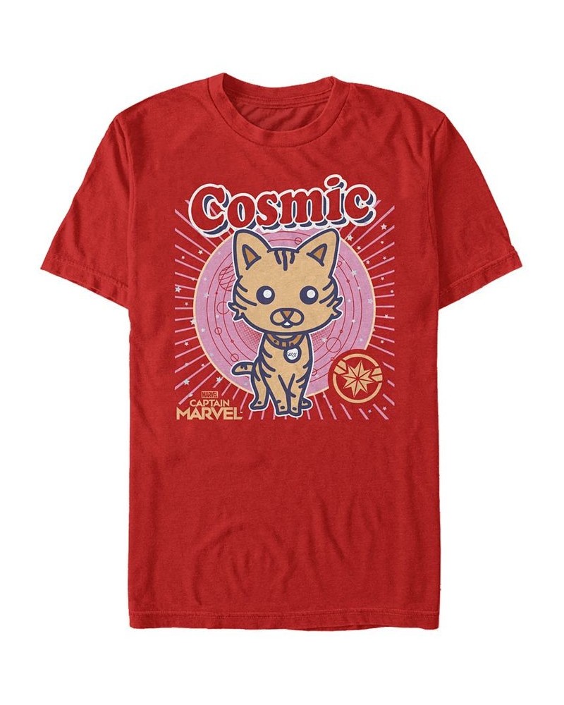 Marvel Men's Captain Marvel Cosmic Goose Kawaii Cartoon, Short Sleeve T-shirt Red $20.99 T-Shirts