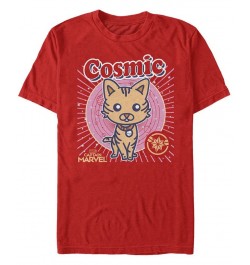 Marvel Men's Captain Marvel Cosmic Goose Kawaii Cartoon, Short Sleeve T-shirt Red $20.99 T-Shirts