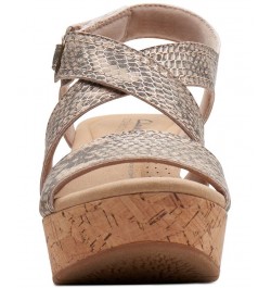 Women's Rose Way Crisscross Cork-Wedge Sandals Tan/Beige $52.32 Shoes