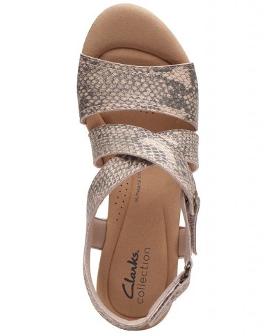 Women's Rose Way Crisscross Cork-Wedge Sandals Tan/Beige $52.32 Shoes