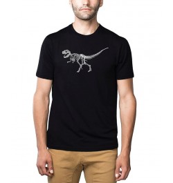 Men's Premium Word Art T-Shirt - Dinosaur T-Rex Skeleton Black $26.99 T-Shirts