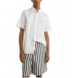 Men's Flex Poplin Regular-Fit Short-Sleeve Shirt White $27.30 Shirts