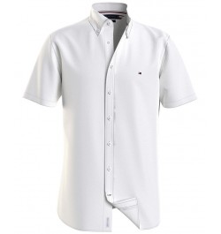 Men's Flex Poplin Regular-Fit Short-Sleeve Shirt White $27.30 Shirts