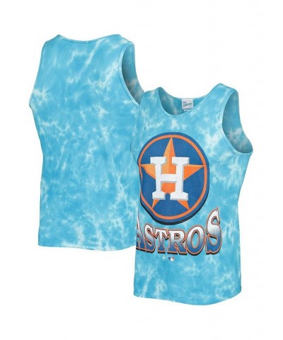 Men's '47 Blue Houston Astros Big Leaguer Tubular Tie-Dye Tank Top $29.49 T-Shirts