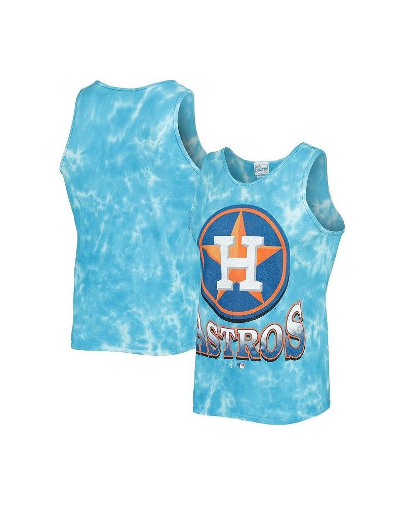 Men's '47 Blue Houston Astros Big Leaguer Tubular Tie-Dye Tank Top $29.49 T-Shirts