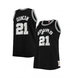 Men's Tim Duncan Black San Antonio Spurs Big and Tall 1998-99 NBA 75th Anniversary Diamond Swingman Jersey $58.50 Jersey