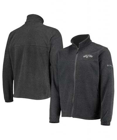 Men's San Antonio Spurs Heathered Charcoal Flanker Full-Zip Jacket $45.60 Jackets