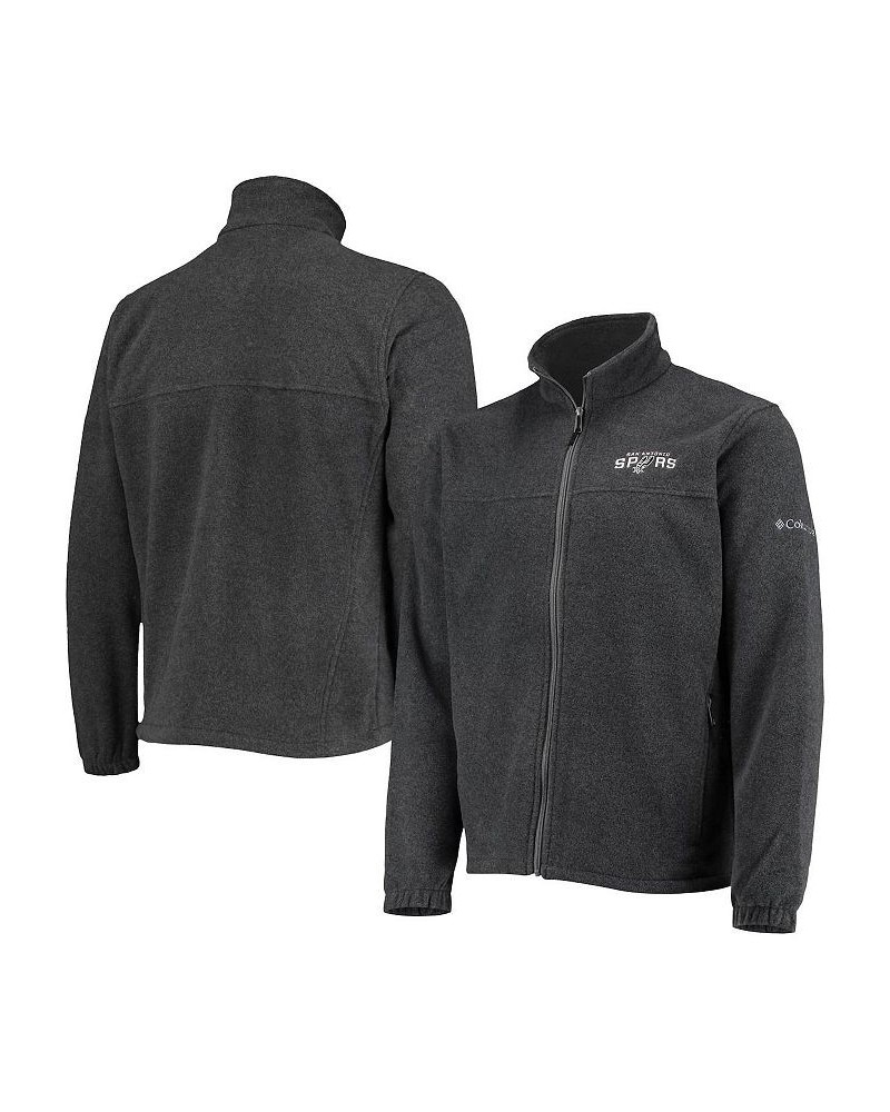 Men's San Antonio Spurs Heathered Charcoal Flanker Full-Zip Jacket $45.60 Jackets