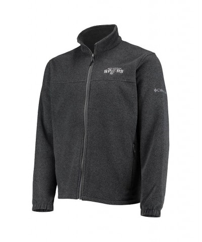 Men's San Antonio Spurs Heathered Charcoal Flanker Full-Zip Jacket $45.60 Jackets