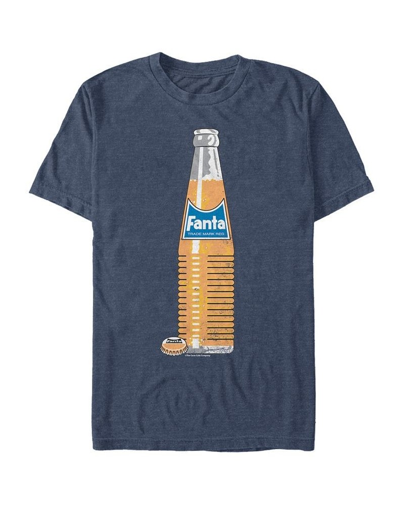 Coca-Cola Men's Classic Fanta Bottle Short Sleeve T-Shirt Blue $15.75 T-Shirts