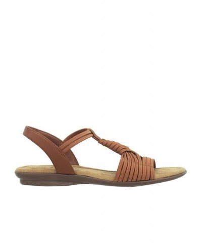 Women's Bellita Stretch Elastic Memory Foam Sandal Brown $39.75 Shoes