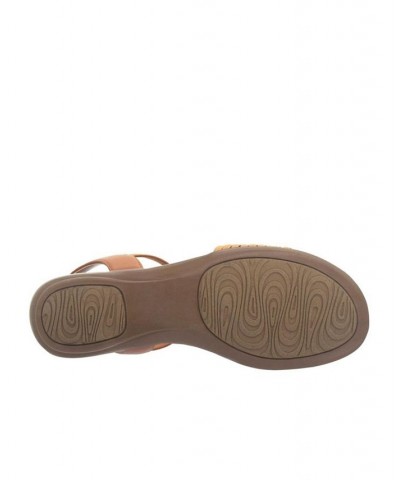 Women's Bellita Stretch Elastic Memory Foam Sandal Brown $39.75 Shoes