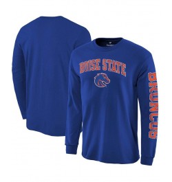 Men's Royal Boise State Broncos Distressed Arch Over Logo Long Sleeve Hit T-shirt $14.72 T-Shirts