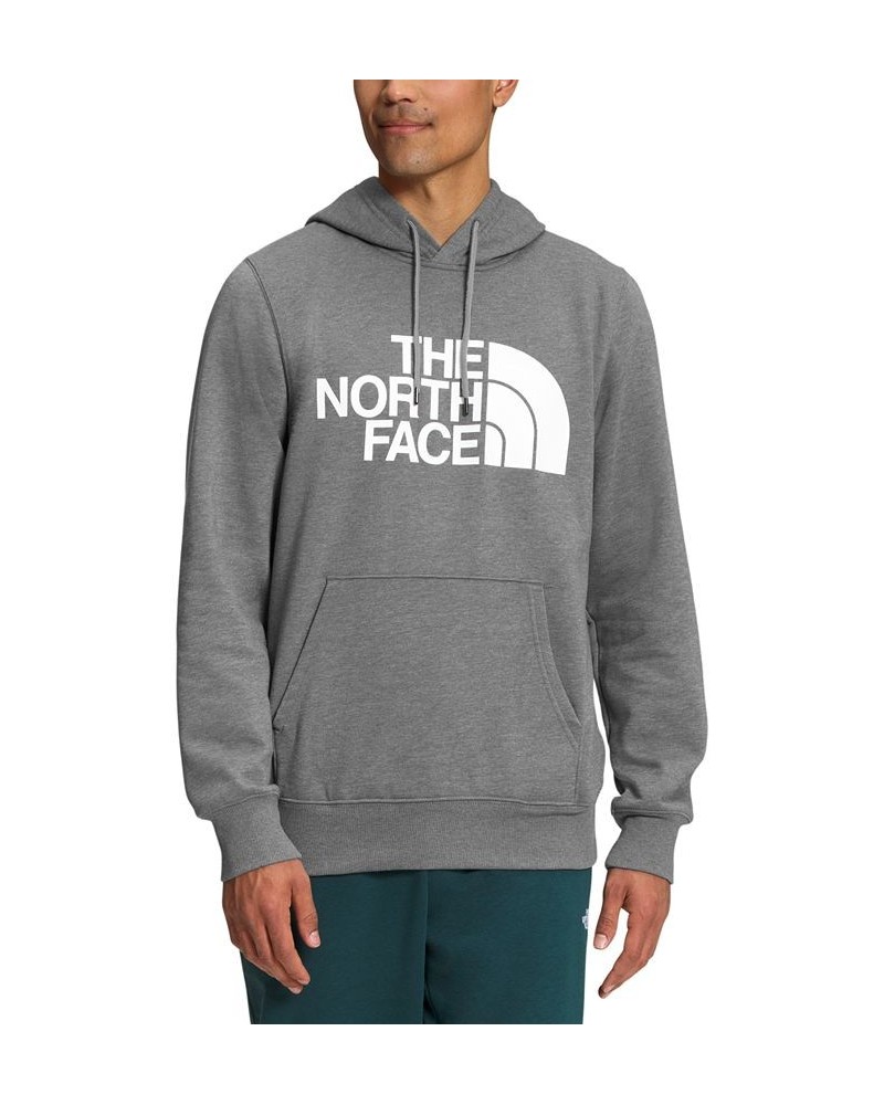 Men's Half Dome Logo Hoodie Tnf Medium Grey Heather/tnf White $30.36 Sweatshirt