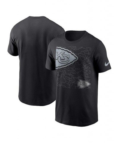 Men's Black Kansas City Chiefs RFLCTV T-shirt $25.49 T-Shirts