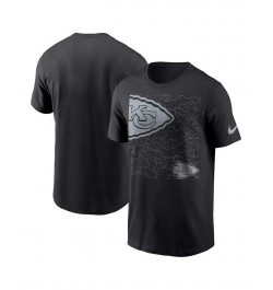 Men's Black Kansas City Chiefs RFLCTV T-shirt $25.49 T-Shirts