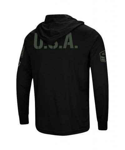 Men's Black Wisconsin Badgers OHT Military-Inspired Appreciation Hoodie Long Sleeve T-shirt $24.75 T-Shirts