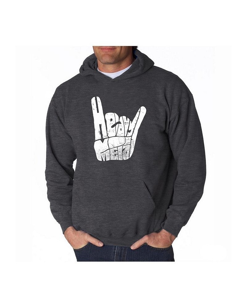 Men's Word Art Hooded Sweatshirt - Heavy Metal Gray $35.99 Sweatshirt