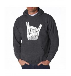 Men's Word Art Hooded Sweatshirt - Heavy Metal Gray $35.99 Sweatshirt