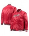 Men's Red Chicago Bulls Big and Tall Hardwood Classics Raglan Satin Full-Snap Jacket $51.99 Jackets