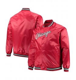 Men's Red Chicago Bulls Big and Tall Hardwood Classics Raglan Satin Full-Snap Jacket $51.99 Jackets