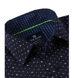 Men's Slim Fit Short Sleeve Performance Button Down Dress Shirt Blue $21.59 Dress Shirts