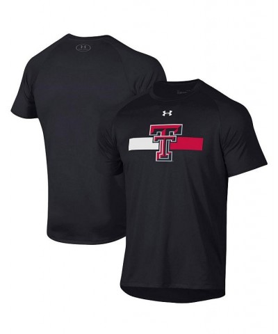 Men's Black Texas Tech Red Raiders Logo Stripe Performance Raglan T-shirt $34.30 T-Shirts