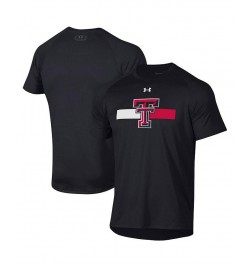 Men's Black Texas Tech Red Raiders Logo Stripe Performance Raglan T-shirt $34.30 T-Shirts