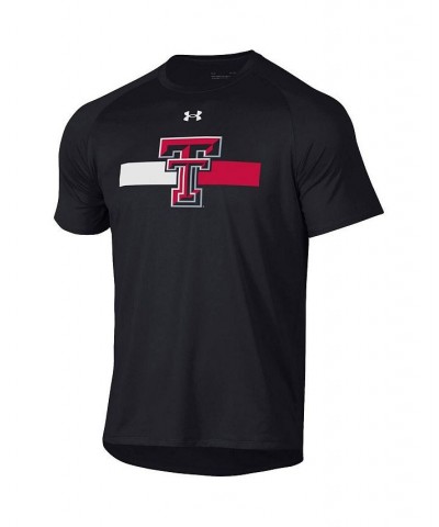 Men's Black Texas Tech Red Raiders Logo Stripe Performance Raglan T-shirt $34.30 T-Shirts