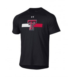 Men's Black Texas Tech Red Raiders Logo Stripe Performance Raglan T-shirt $34.30 T-Shirts