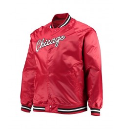 Men's Red Chicago Bulls Big and Tall Hardwood Classics Raglan Satin Full-Snap Jacket $51.99 Jackets