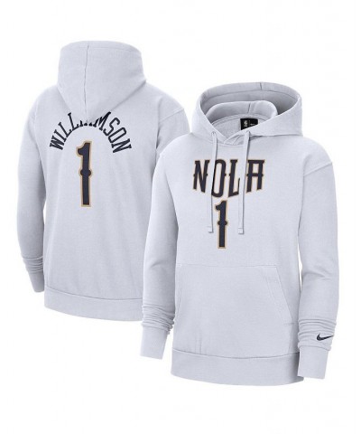 Men's Zion Williamson White New Orleans Pelicans 2021/22 City Edition Name and Number Pullover Hoodie $34.31 Sweatshirt