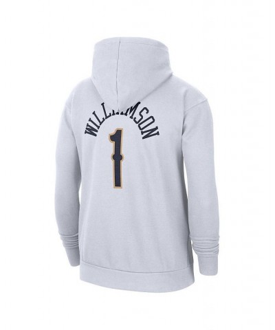 Men's Zion Williamson White New Orleans Pelicans 2021/22 City Edition Name and Number Pullover Hoodie $34.31 Sweatshirt